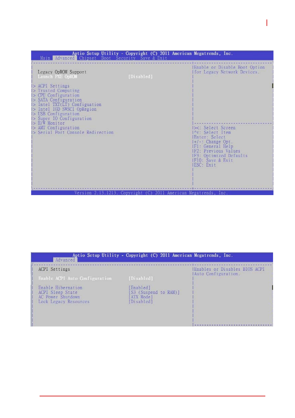 A.3.1 acpi settings, A.3.1, Acpi settings | ADLINK NuPRO-E72 User Manual | Page 53 / 98
