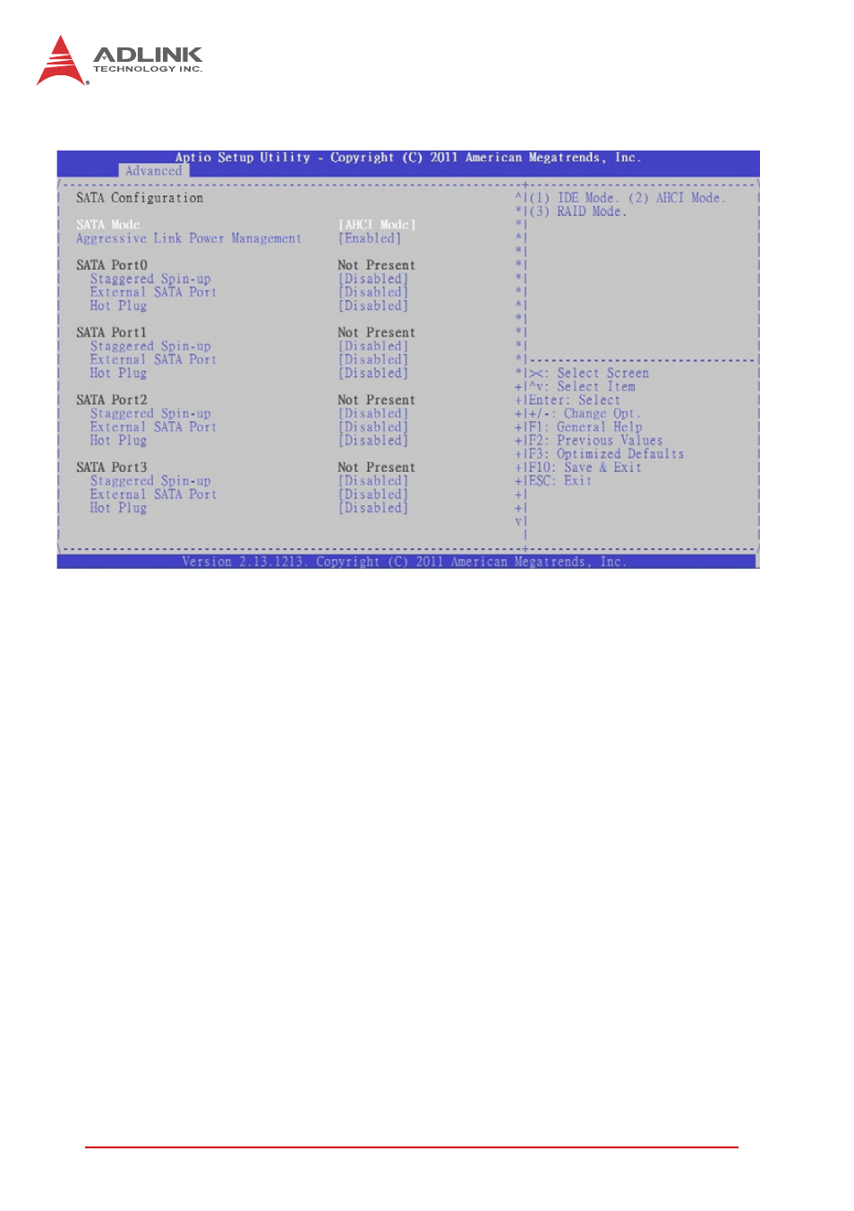 A.3.4 sata configuration, A.3.4, Sata configuration | ADLINK NuPRO-E72 User Manual | Page 58 / 98