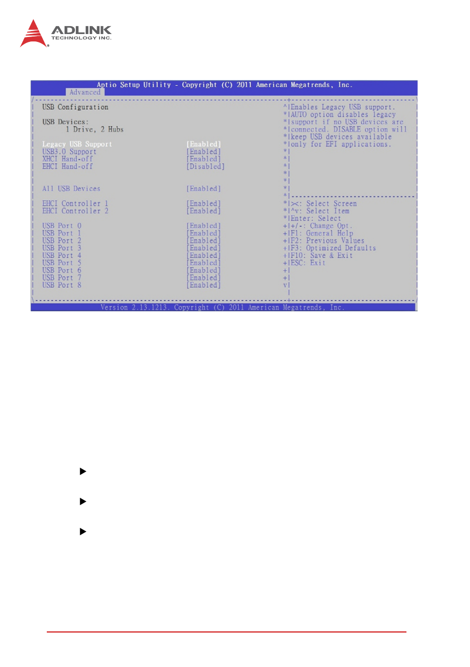 A.3.7 usb configuration, A.3.7, Usb configuration | ADLINK NuPRO-E42 User Manual | Page 56 / 92