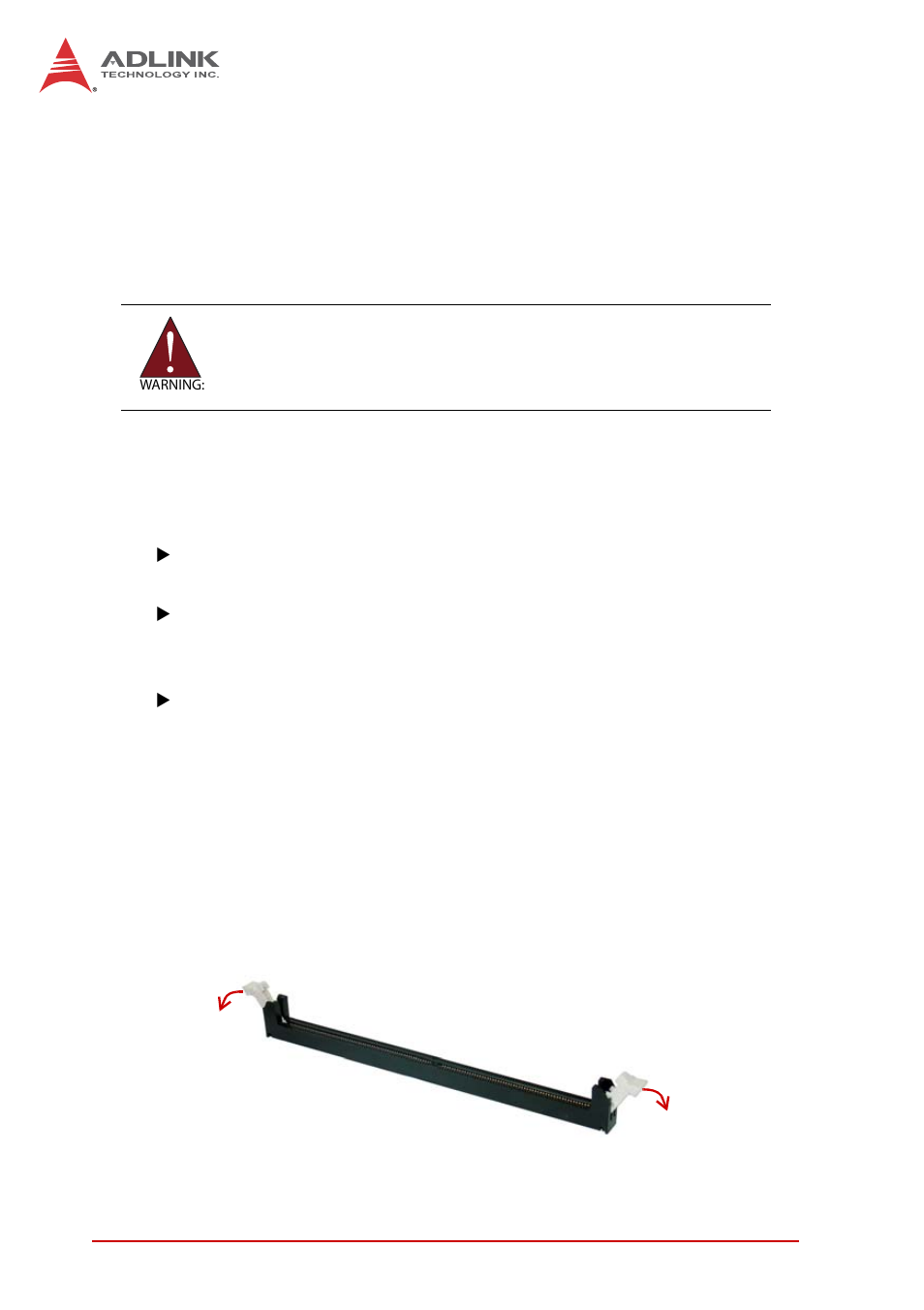 3 installing memory modules, Memory configuration options, Installing memory modules | ADLINK NuPRO-E340 User Manual | Page 42 / 102