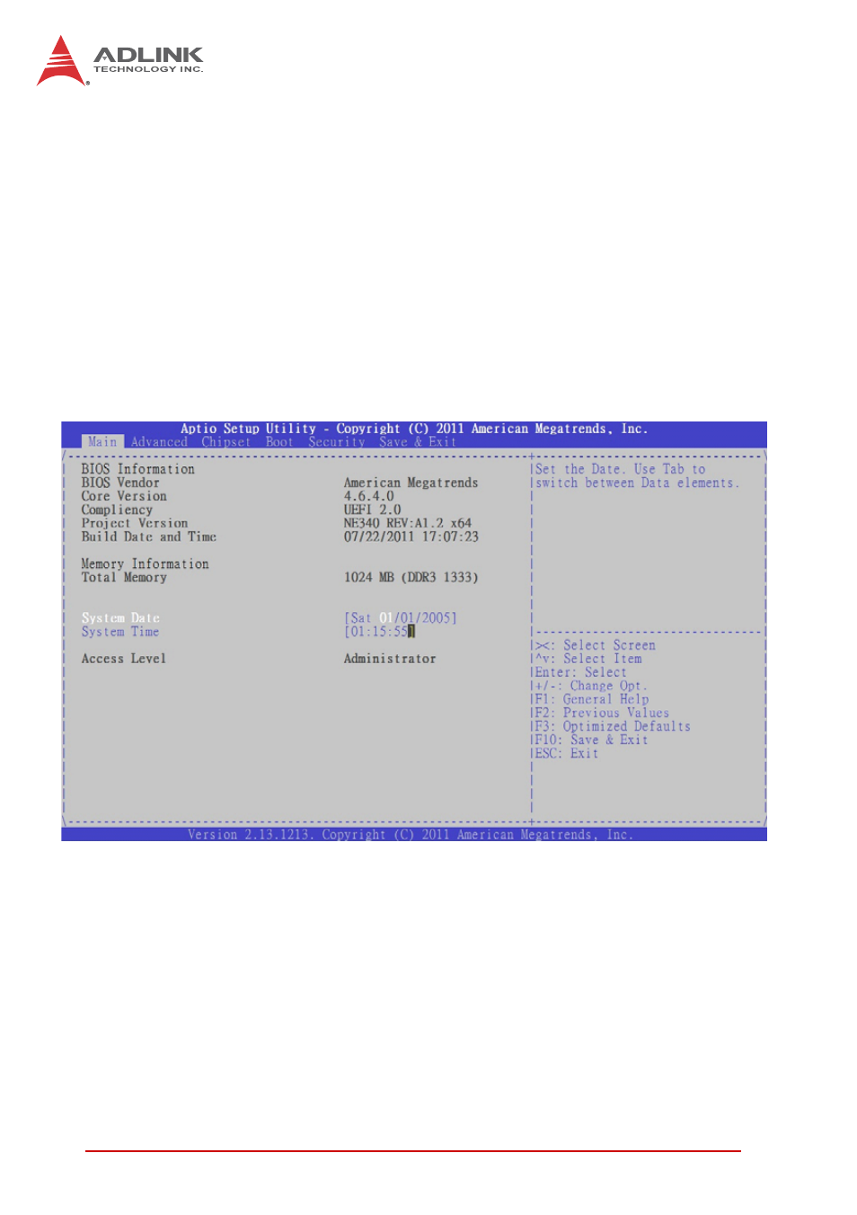 Setup menu, Navigation | ADLINK NuPRO-E340 User Manual | Page 52 / 102