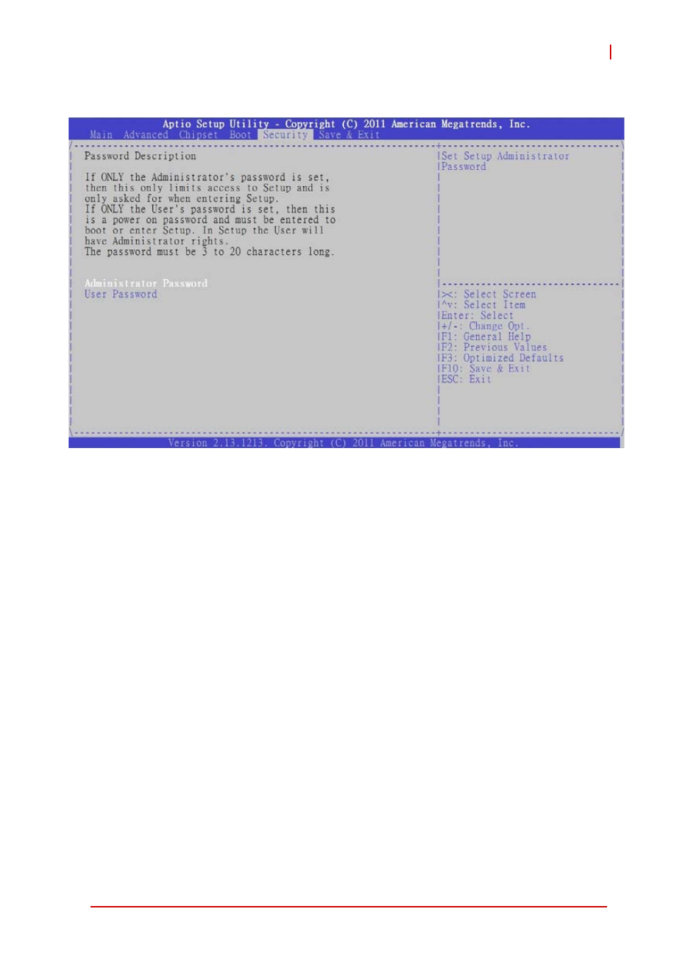 6 security setup, Password support, Security setup | ADLINK NuPRO-E340 User Manual | Page 83 / 102