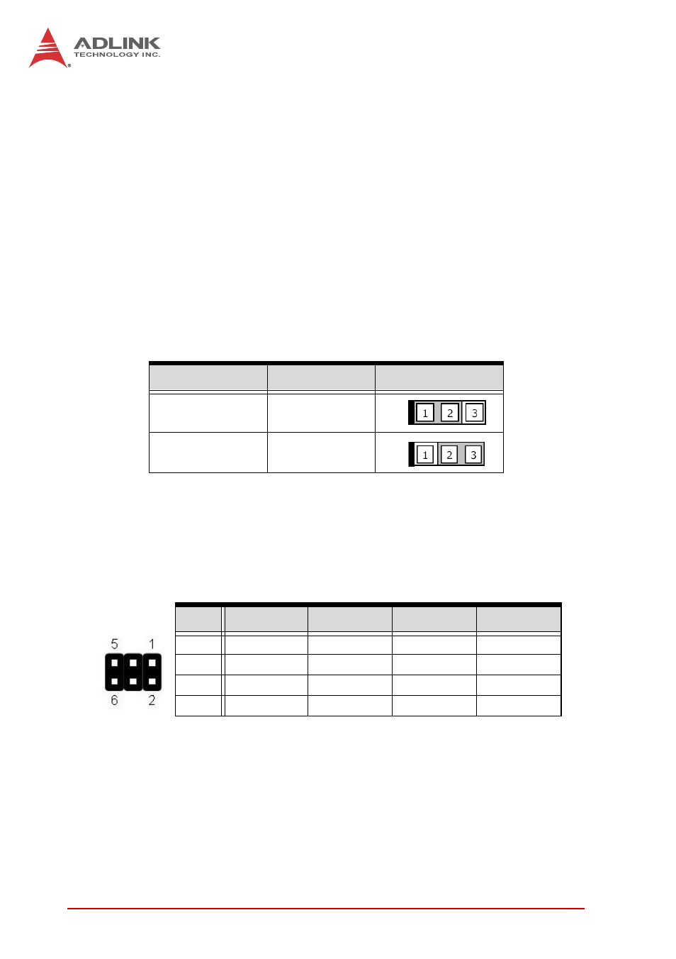 4 jumpers, Clear cmos (jbat1), Com1 mode jumper settings (jp1-4) | Jumpers | ADLINK NuPRO-E340 User Manual | Page 36 / 100