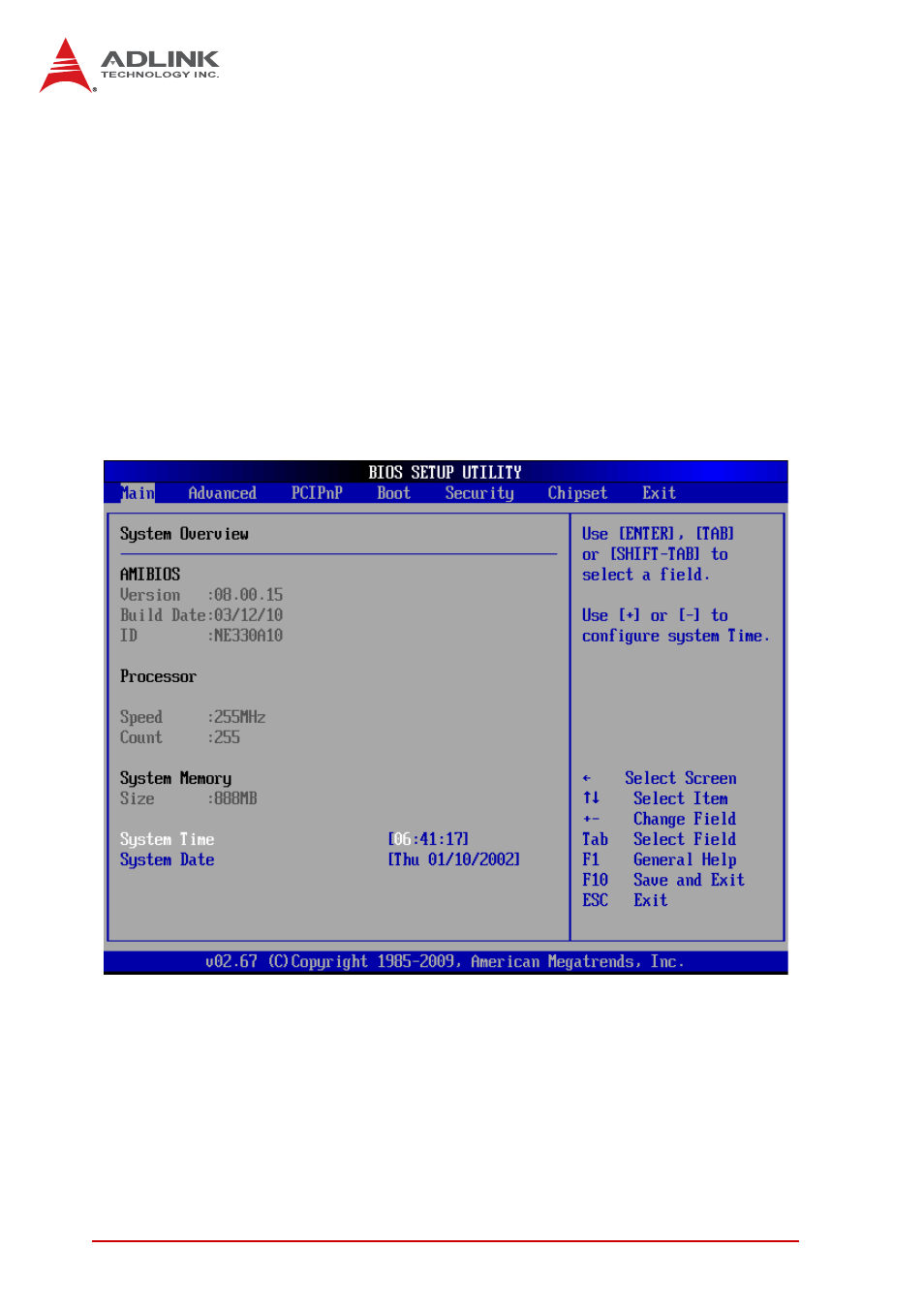 Setup menu, Navigation | ADLINK NuPRO-E330 User Manual | Page 54 / 104