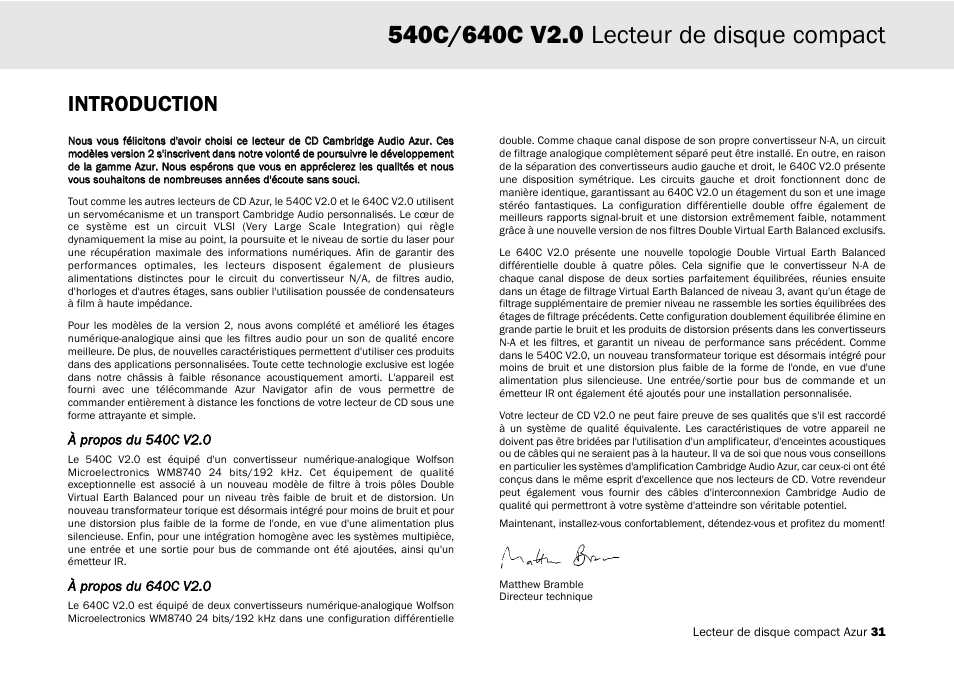 Introduction | Cambridge Audio 540C User Manual | Page 31 / 116