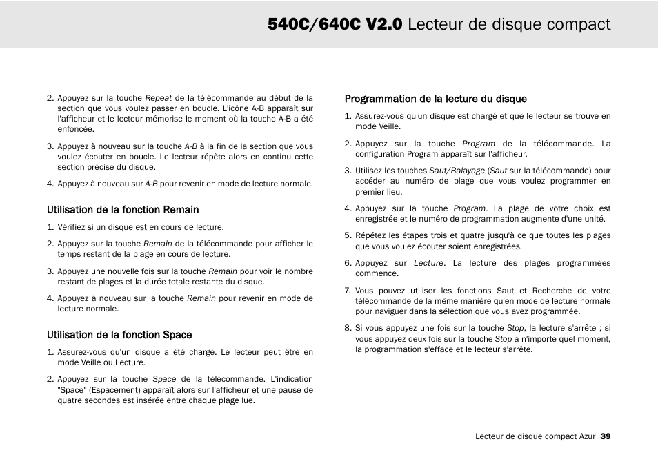 Cambridge Audio 540C User Manual | Page 39 / 116