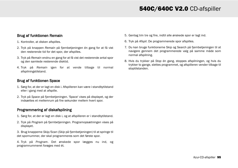 Cambridge Audio 540C User Manual | Page 95 / 116