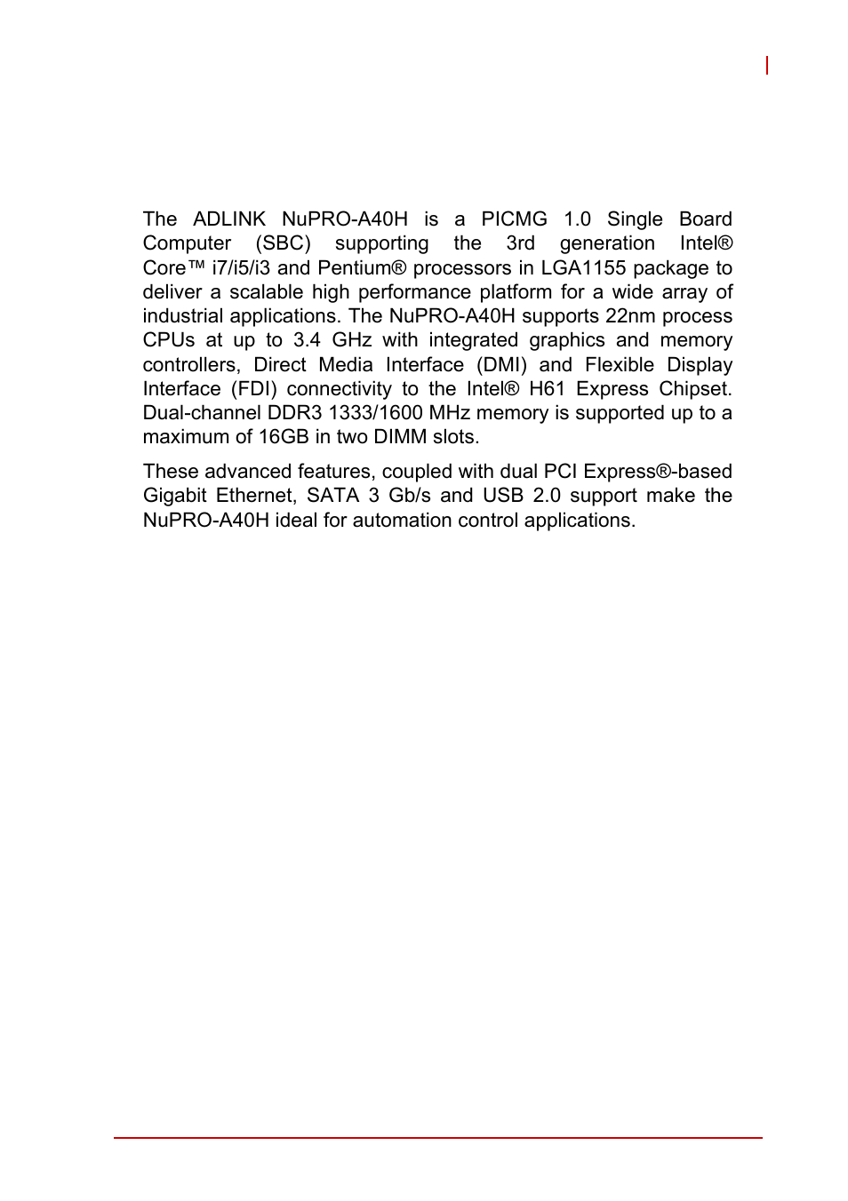 1 introduction, 1 overview, Chapter 1, introduction | Introduces the n, Overview, 1introduction | ADLINK NuPRO-A40H User Manual | Page 15 / 100