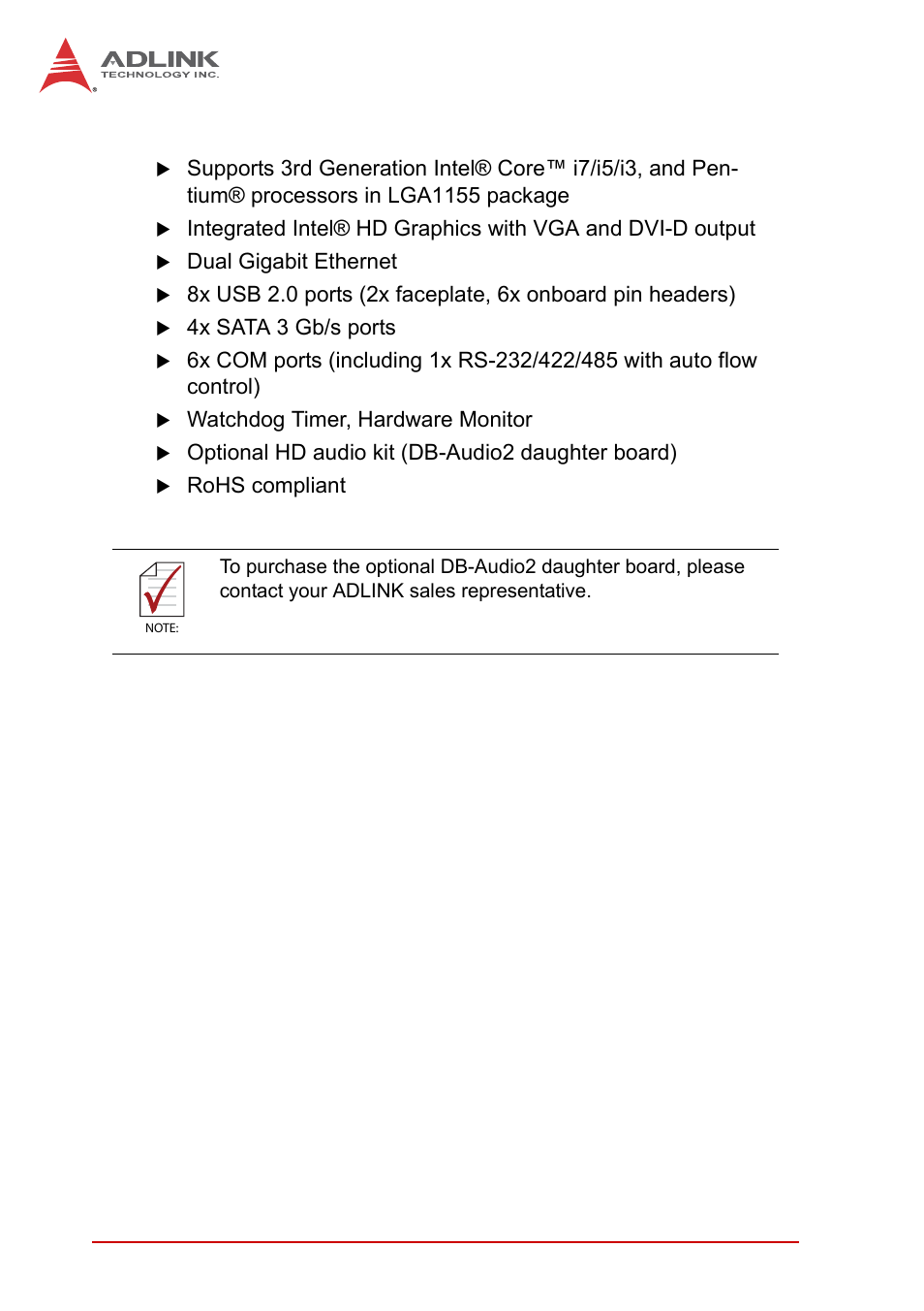 2 features, Features | ADLINK NuPRO-A40H User Manual | Page 16 / 100