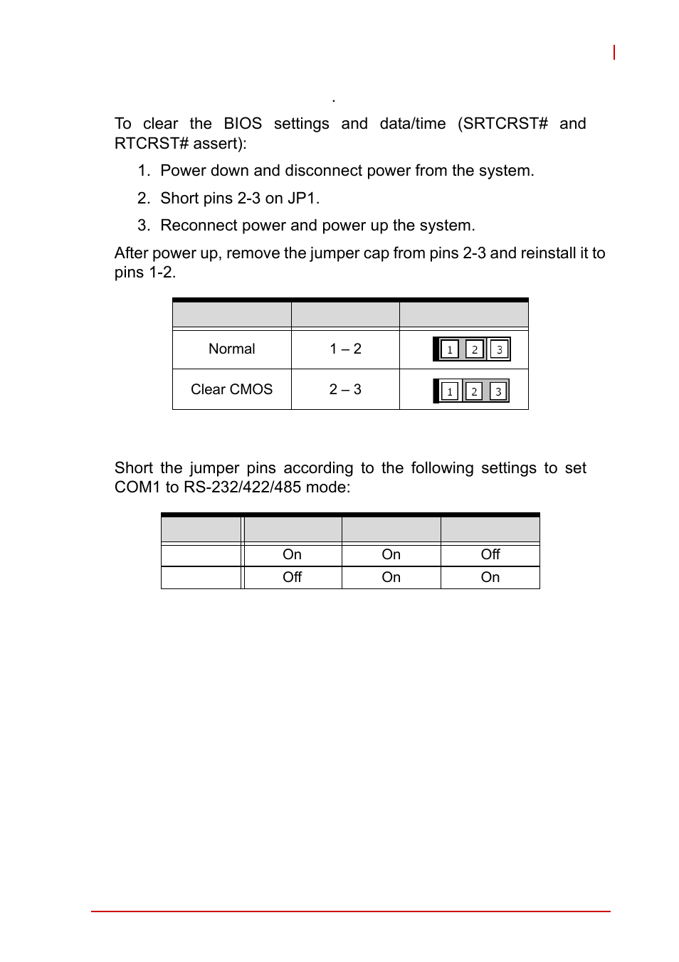 Com1 mode jumper settings (cn16, cn31) | ADLINK NuPRO-A40H User Manual | Page 39 / 100