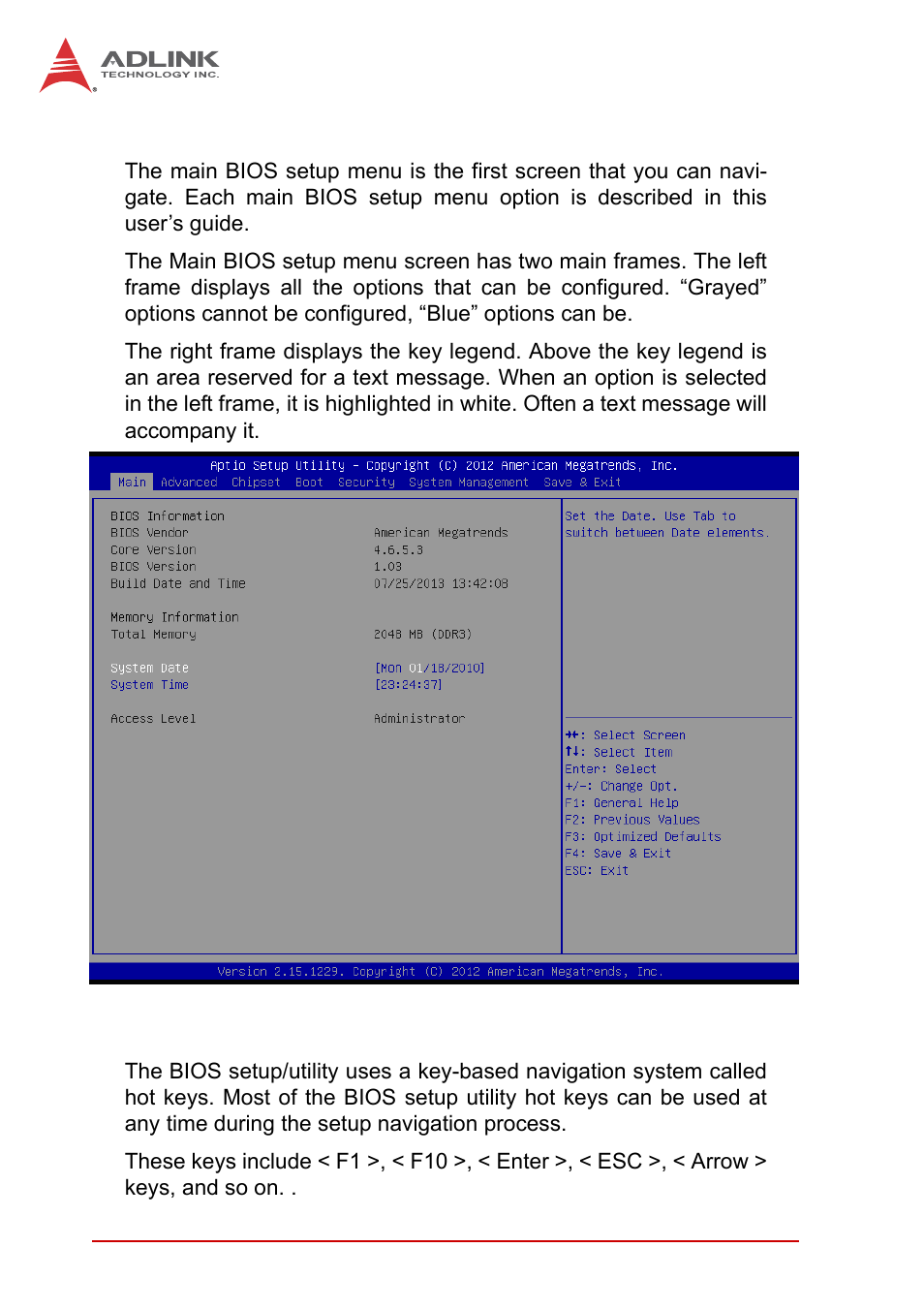 Setup menu, Navigation | ADLINK NuPRO-A40H User Manual | Page 52 / 100