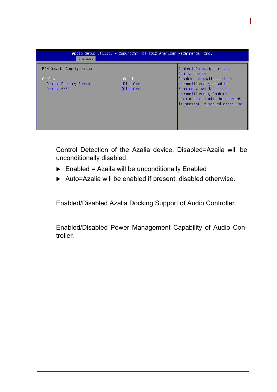 Pch azalia configuration | ADLINK NuPRO-A40H User Manual | Page 73 / 100