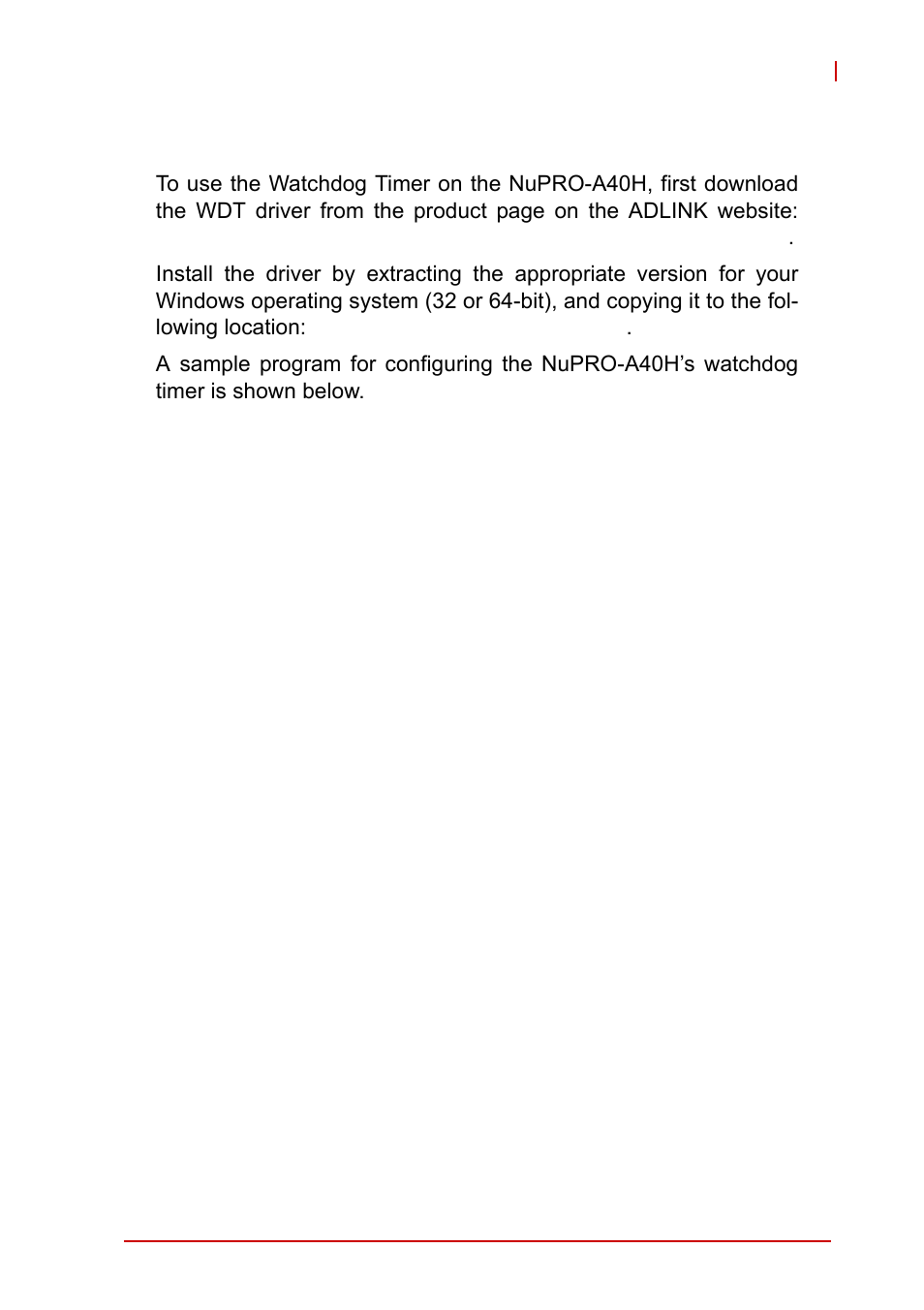 Appendix a - watchdog timer, A.1 sample code, Appendix a, watchdog timer | Prese, A appendix: watchdog timer, Sample code | ADLINK NuPRO-A40H User Manual | Page 85 / 100