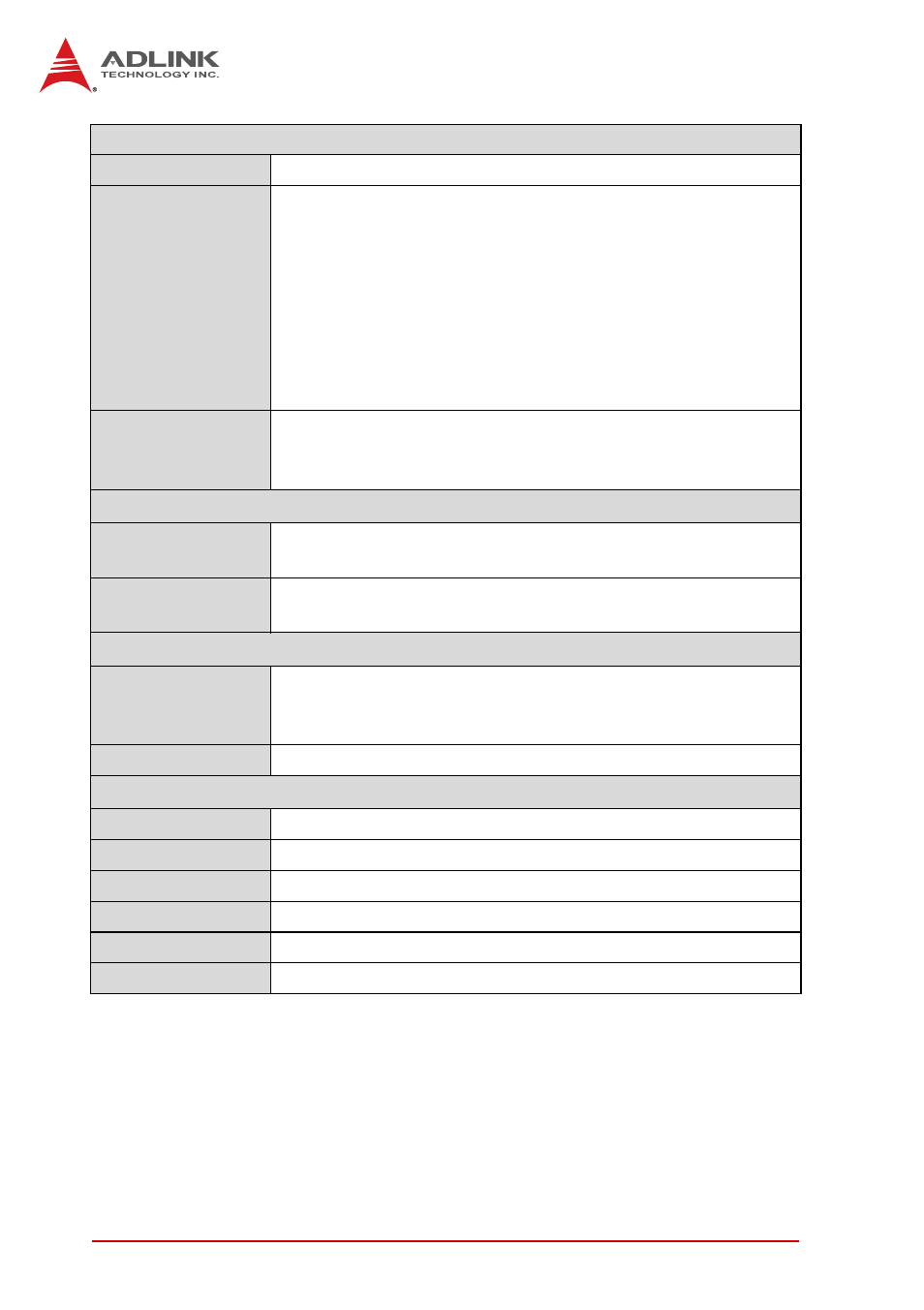 Table 1-1: nupro-a331 general specifications | ADLINK NuPRO-A331 User Manual | Page 18 / 102