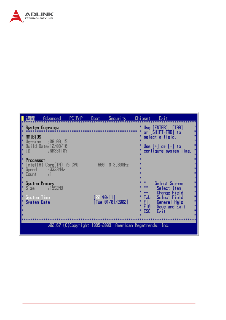 Setup menu, Navigation | ADLINK NuPRO-A331 User Manual | Page 58 / 102