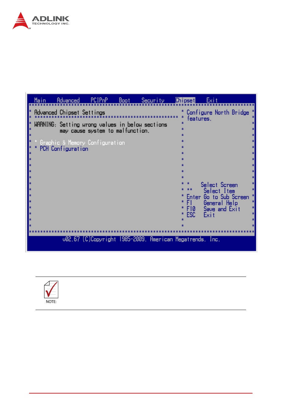 7 chipset setup, Chipset setup | ADLINK NuPRO-A331 User Manual | Page 82 / 102