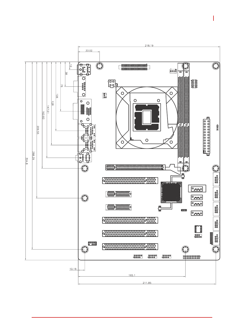 7 mechanical drawings, Mechanical drawings, Figure 1-2: imb-m40h board dimensions | ADLINK IMB-M40H User Manual | Page 23 / 52