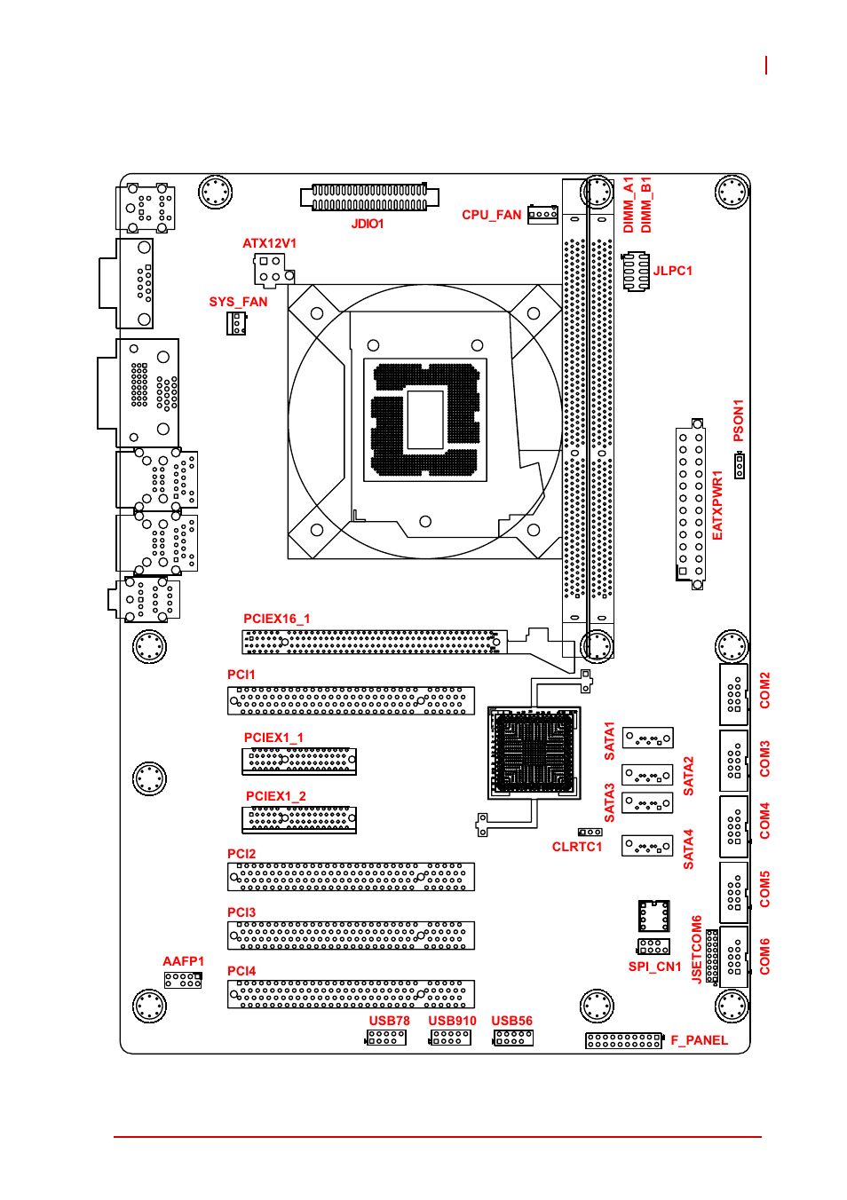 2 board layout, Board layout, Figure 2-2: imb-m40h board layout | Hardware information 17 imb-m40h | ADLINK IMB-M40H User Manual | Page 29 / 52