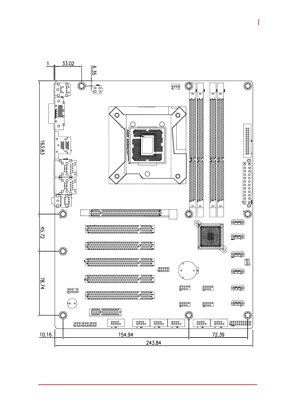7 mechanical drawings, Mechanical drawings, Figure 1-2: m-342 board dimensions | ADLINK M-342 User Manual | Page 25 / 100