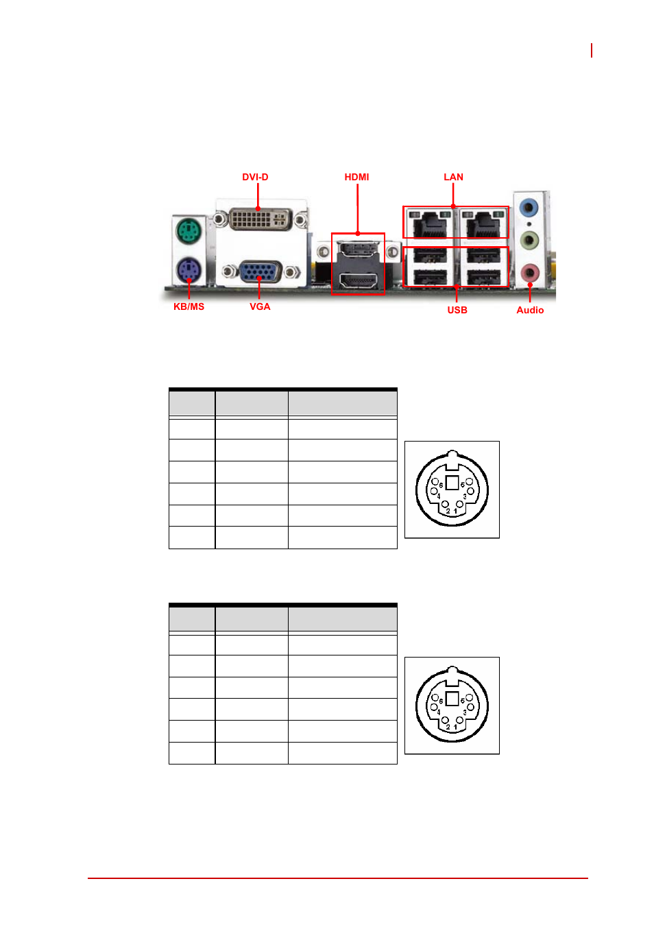 2 hardware information, 1 rear i/o connectors, Ps/2 mouse port (green) | Ps/2 keyboard port (purple), Chapter 2, hardware information, Rear i/o connectors, Figure 2-1: m-342 rear i/o layout, 2hardware information | ADLINK M-342 User Manual | Page 27 / 100