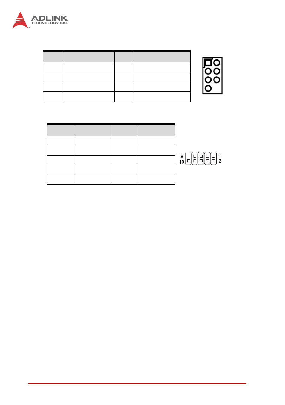Spi pin header (spi), Usb 2.0 pin headers (usb56/78/910/1112) | ADLINK M-342 User Manual | Page 38 / 100