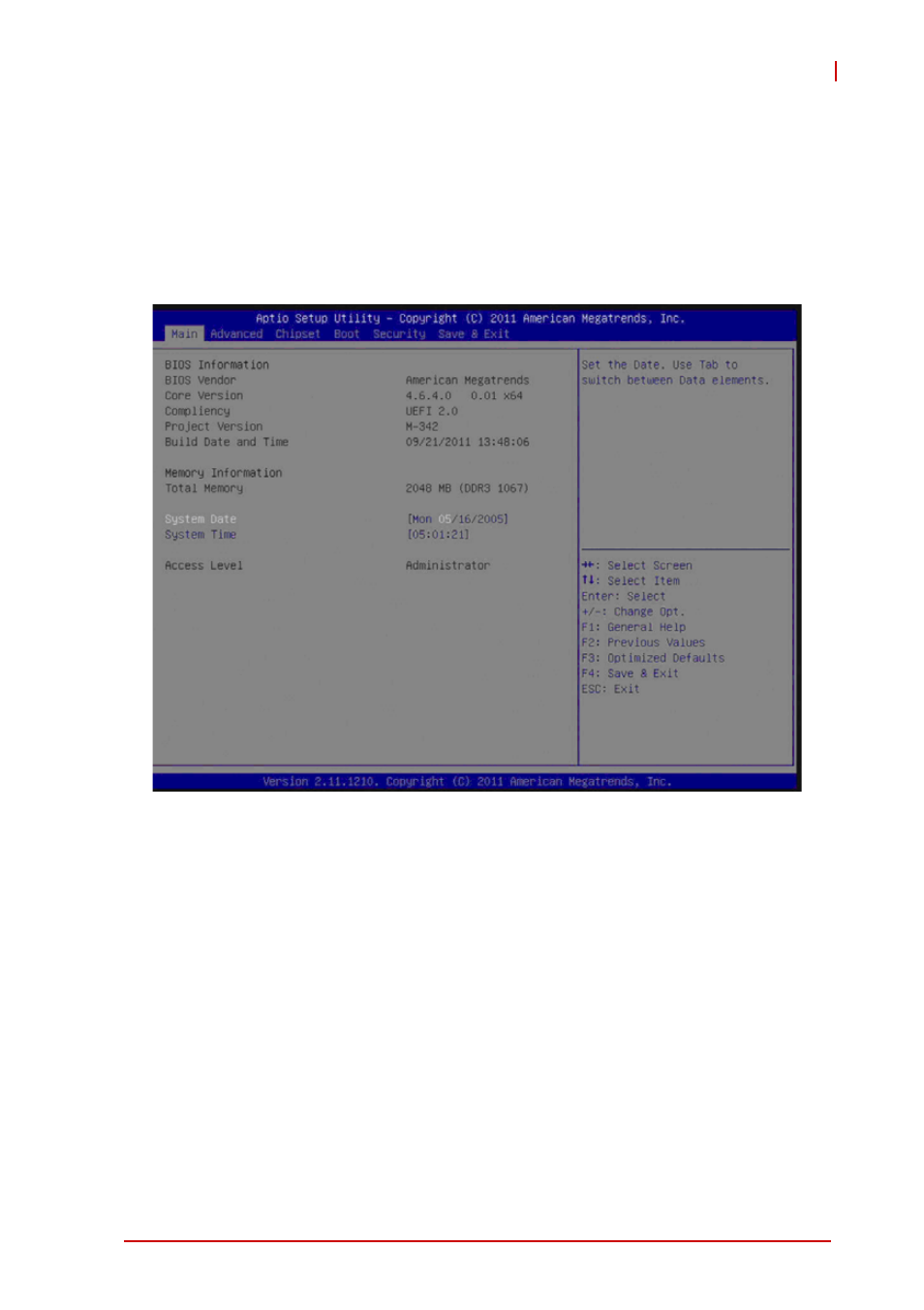 2 main setup, System & board info, Main setup | ADLINK M-342 User Manual | Page 55 / 100