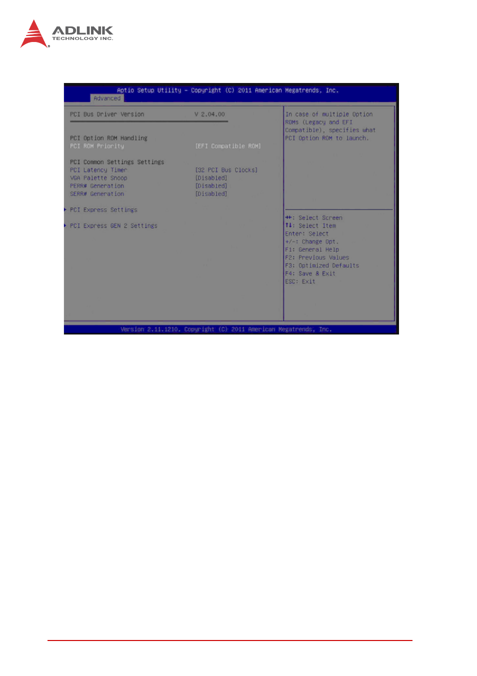 1 pci subsystem settings | ADLINK M-342 User Manual | Page 58 / 100