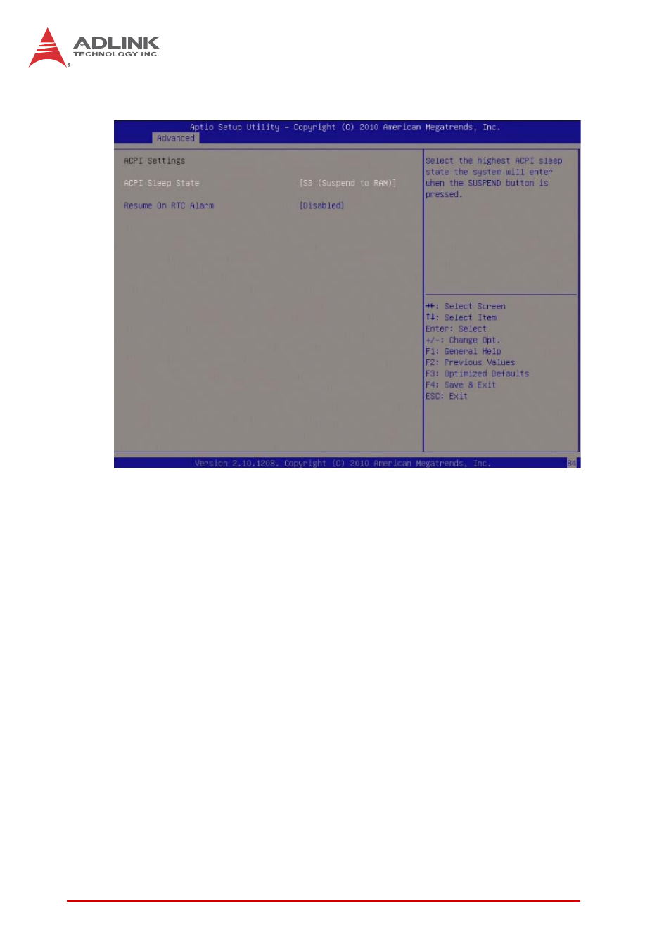 2 acpi settings | ADLINK M-342 User Manual | Page 64 / 100