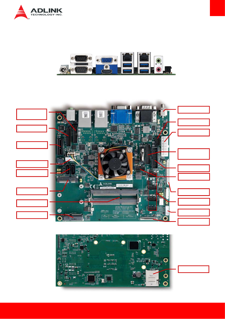 Mechanical layout, 1 connector locations, Connector locations | ADLINK AmITX-BT-I User Manual | Page 13 / 48