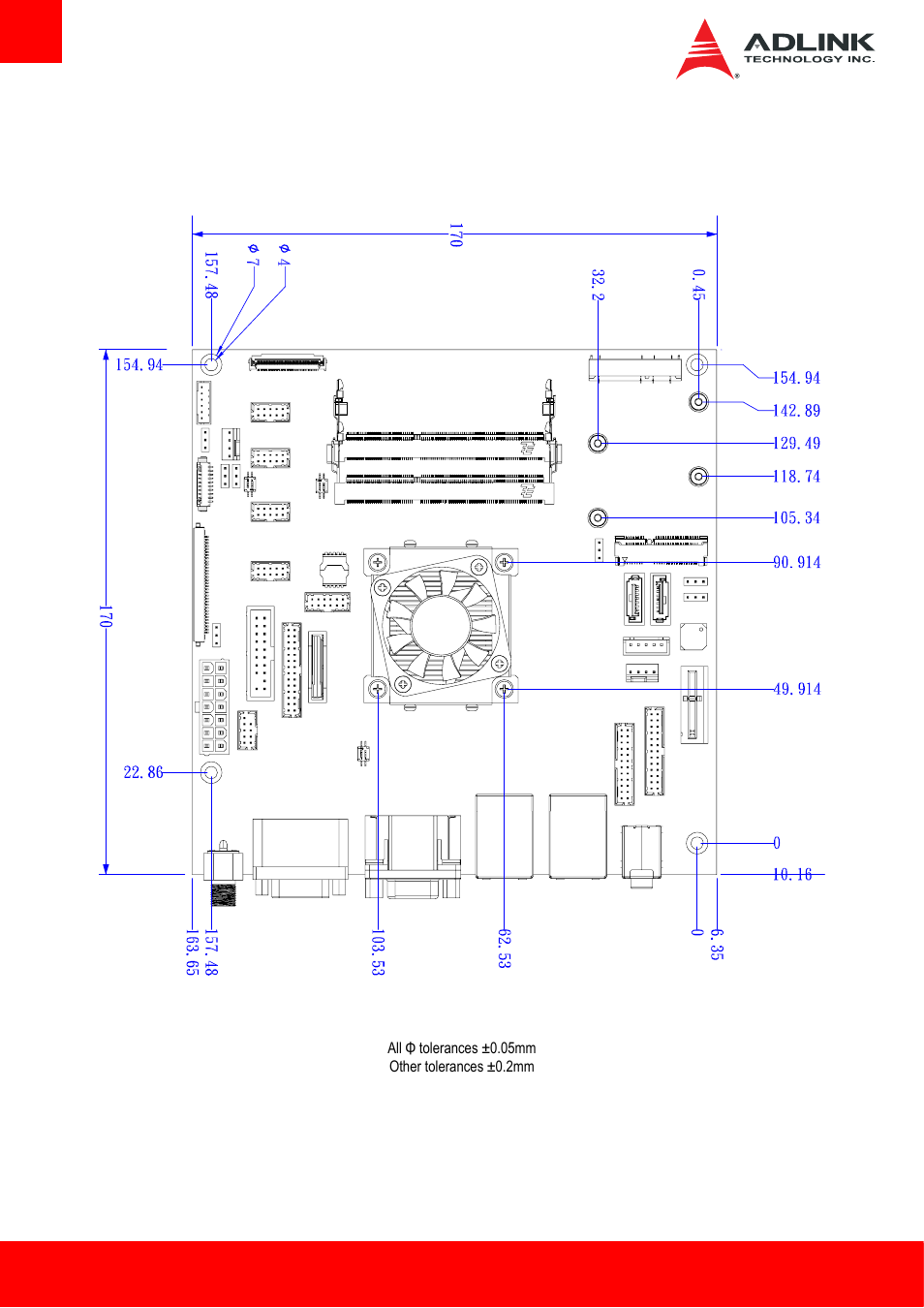 Mechanical dimensions | ADLINK AmITX-BT-I User Manual | Page 14 / 48