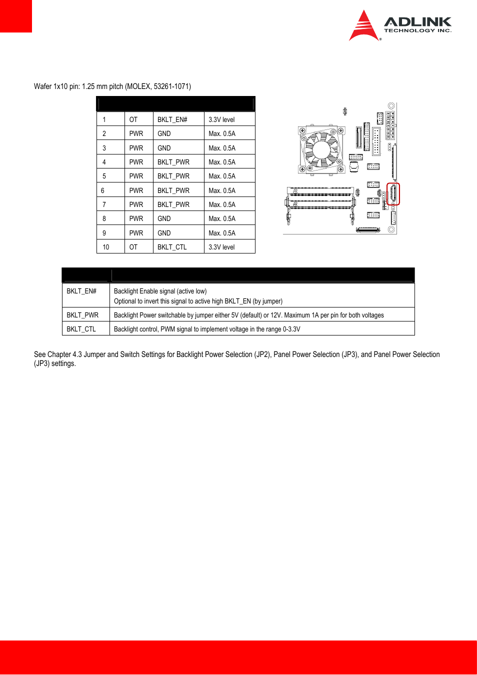 Lvds auxiliary connector | ADLINK AmITX-BT-I User Manual | Page 28 / 48