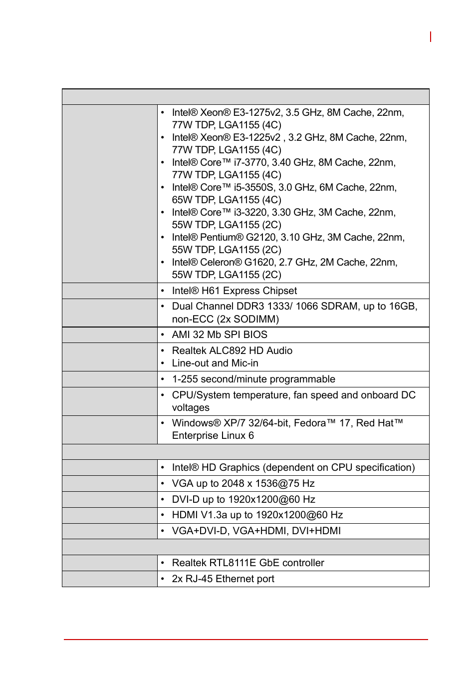 4 specifications, Specifications | ADLINK AmITX-IB-I User Manual | Page 15 / 82