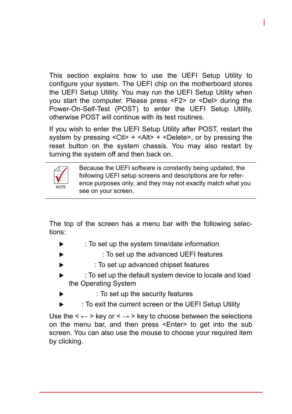 4 bios setup, 1 introduction, 1 uefi menu bar | Chapter 4, bios setup, Introduction, 4bios setup | ADLINK AmITX-IB-I User Manual | Page 41 / 82