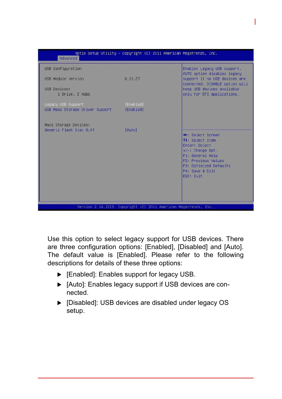 5 usb configuration, Legacy usb support | ADLINK AmITX-IB-I User Manual | Page 49 / 82