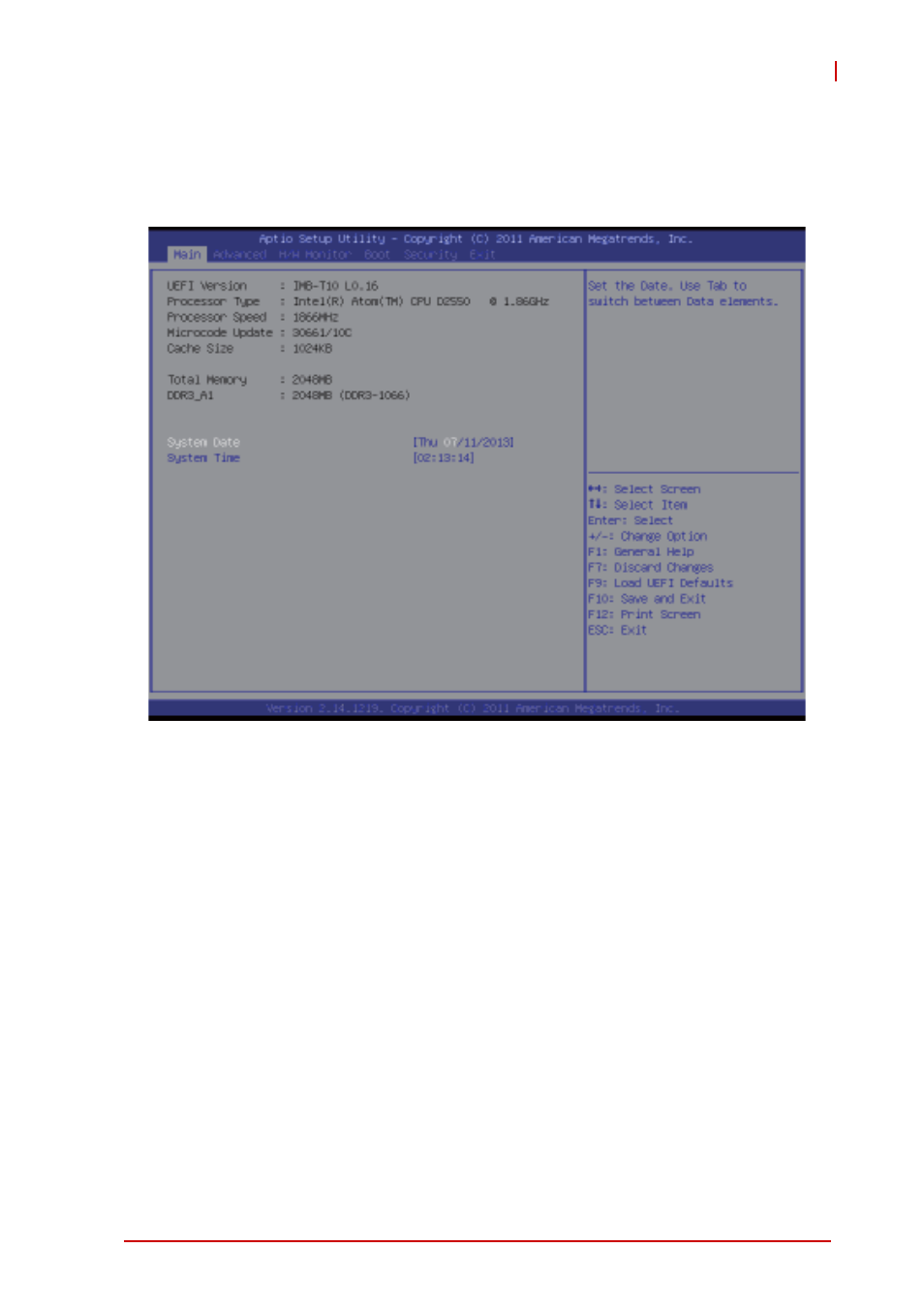 2 main screen, Main screen | ADLINK IMB-T10 User Manual | Page 45 / 70