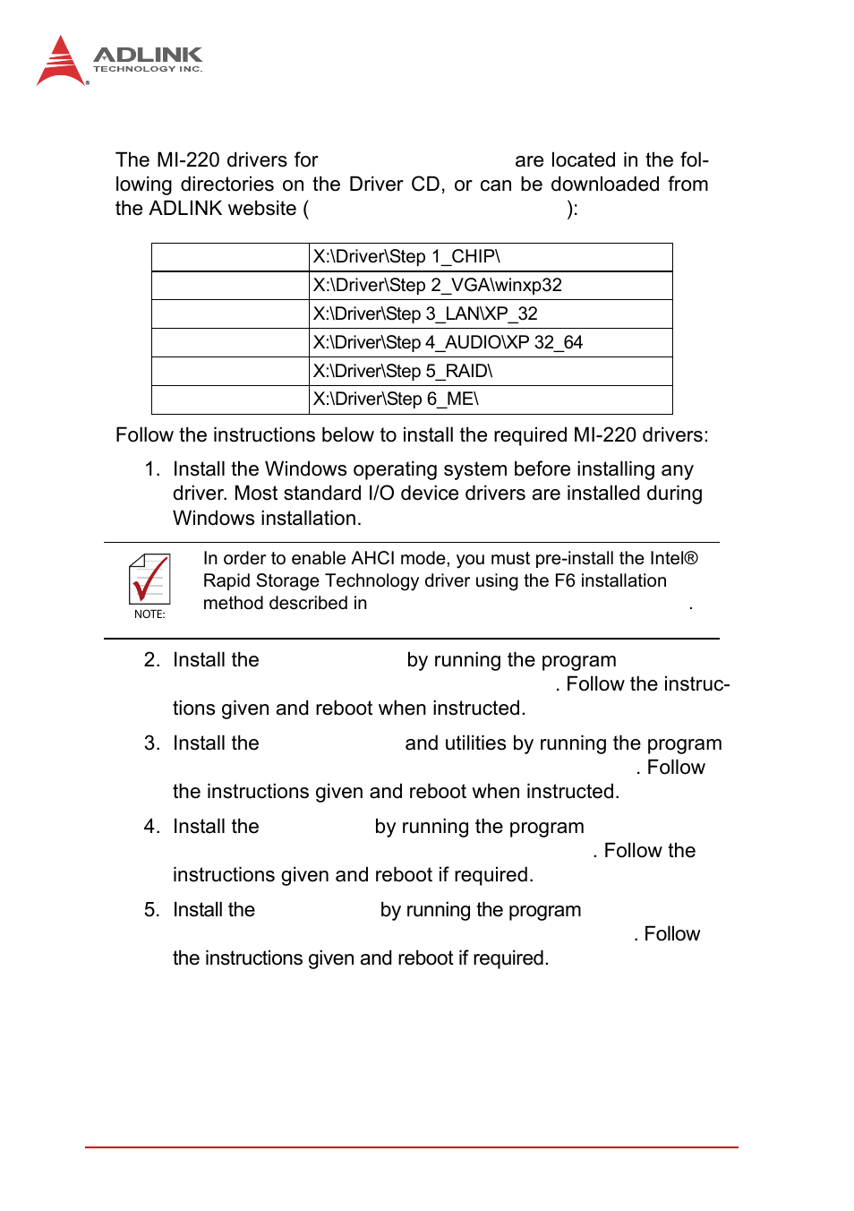 2 driver installation, Driver installation | ADLINK MI-220 User Manual | Page 38 / 92