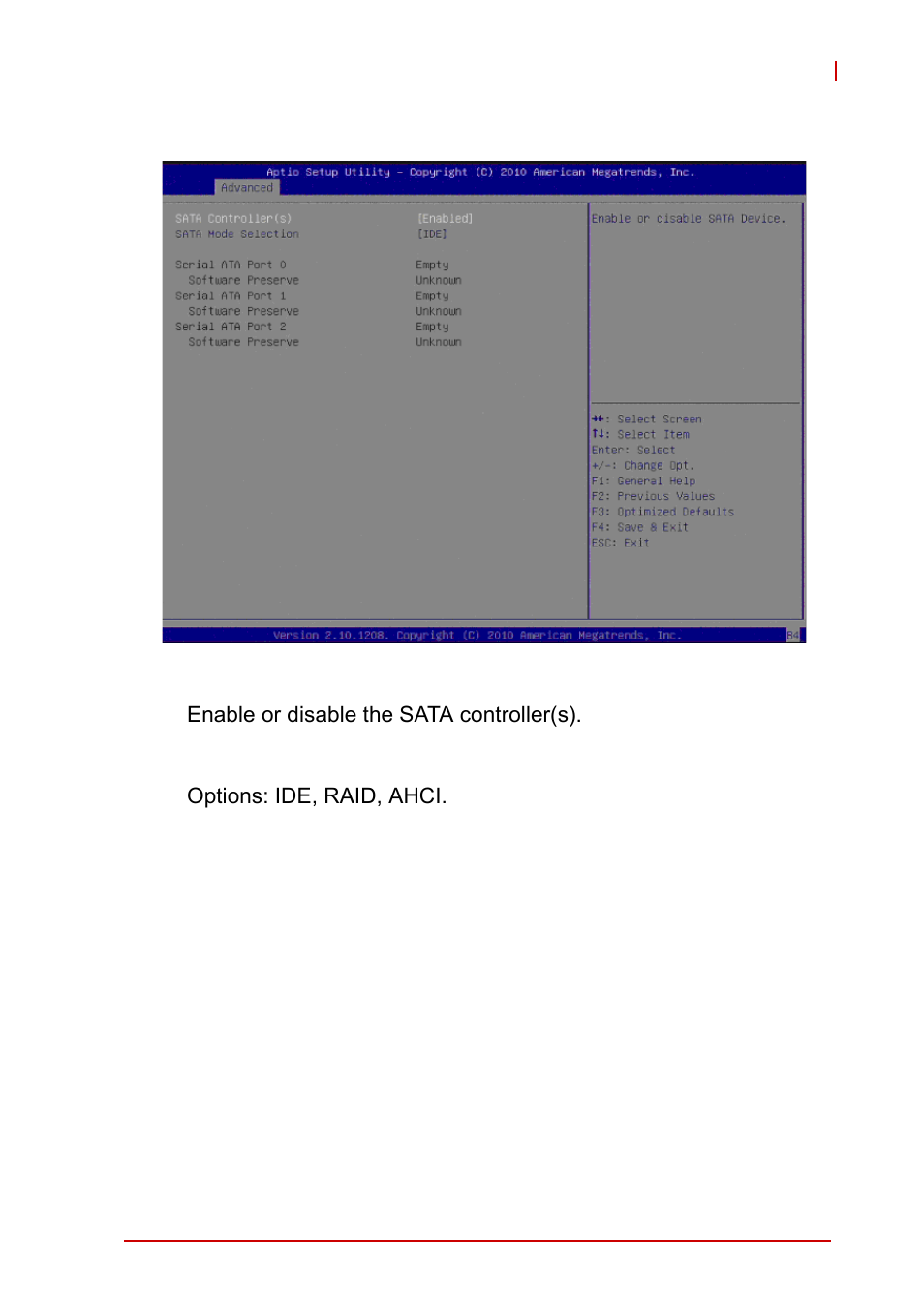 3 sata configuration, Sata controller(s), Sata mode | ADLINK MI-220 User Manual | Page 51 / 92