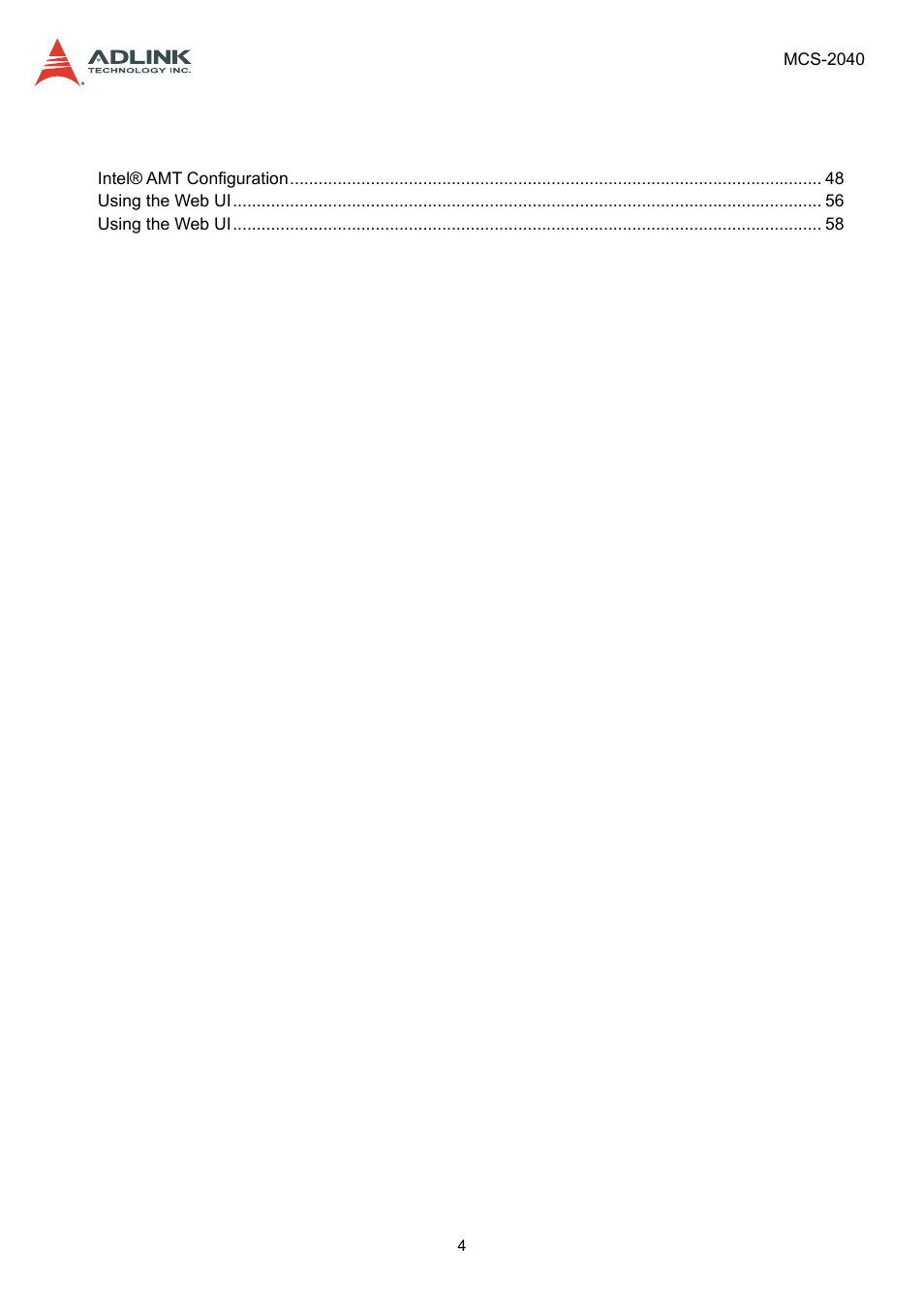 ADLINK MCS-2040 User Manual | Page 4 / 63