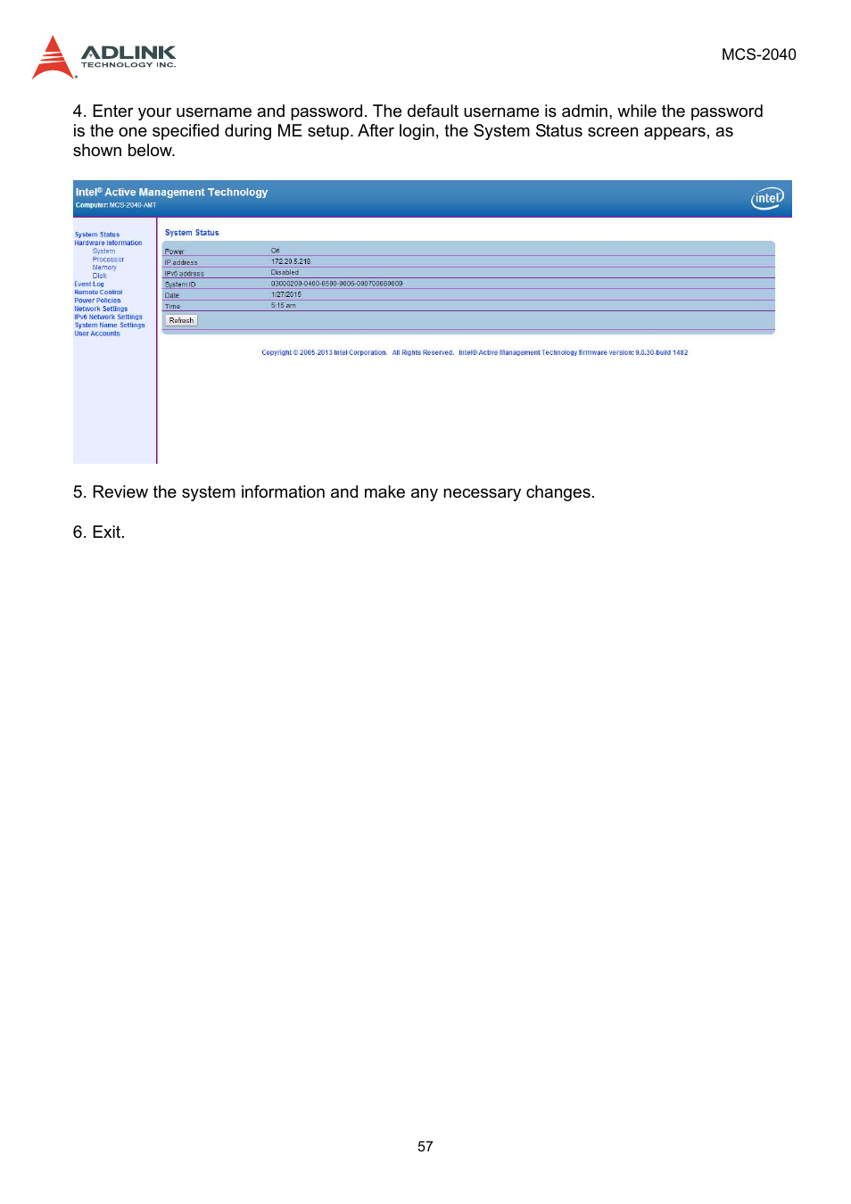 ADLINK MCS-2040 User Manual | Page 57 / 63