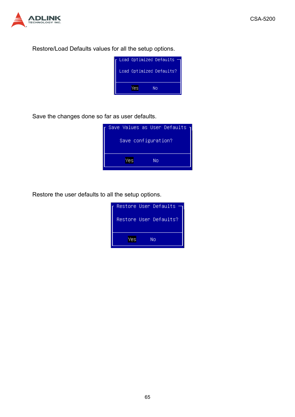 ADLINK CSA-5200 User Manual | Page 65 / 69