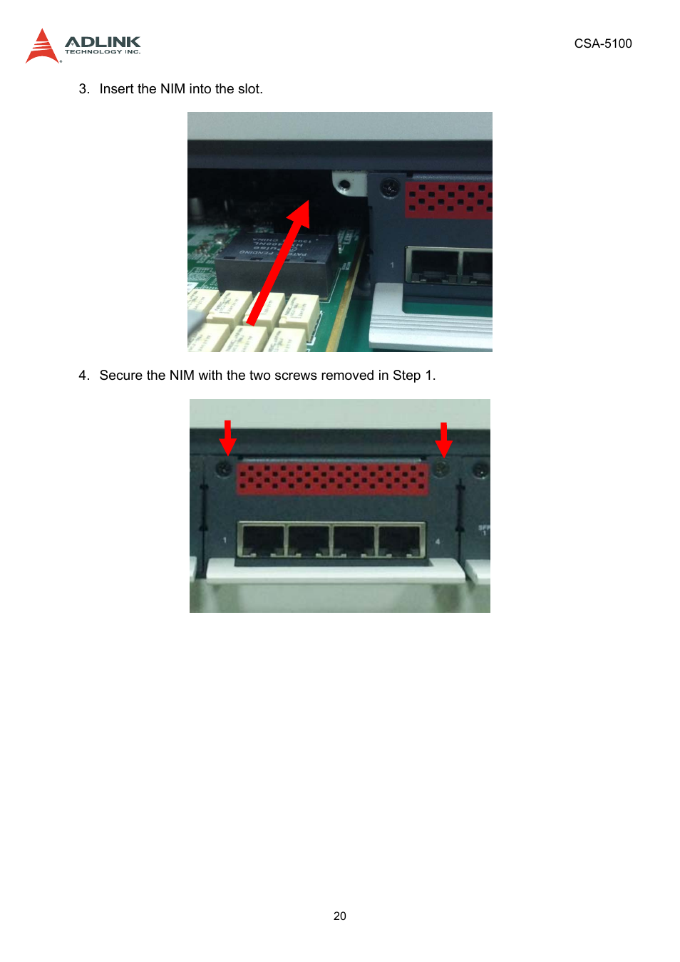 ADLINK CSA-5100 User Manual | Page 20 / 70