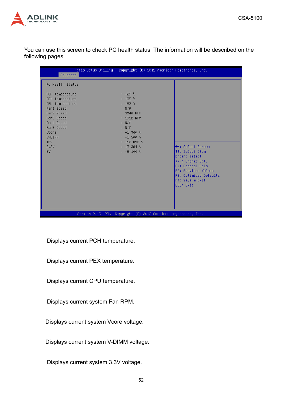 7 it8786 hw monitor, It8786 hw monitor | ADLINK CSA-5100 User Manual | Page 52 / 70