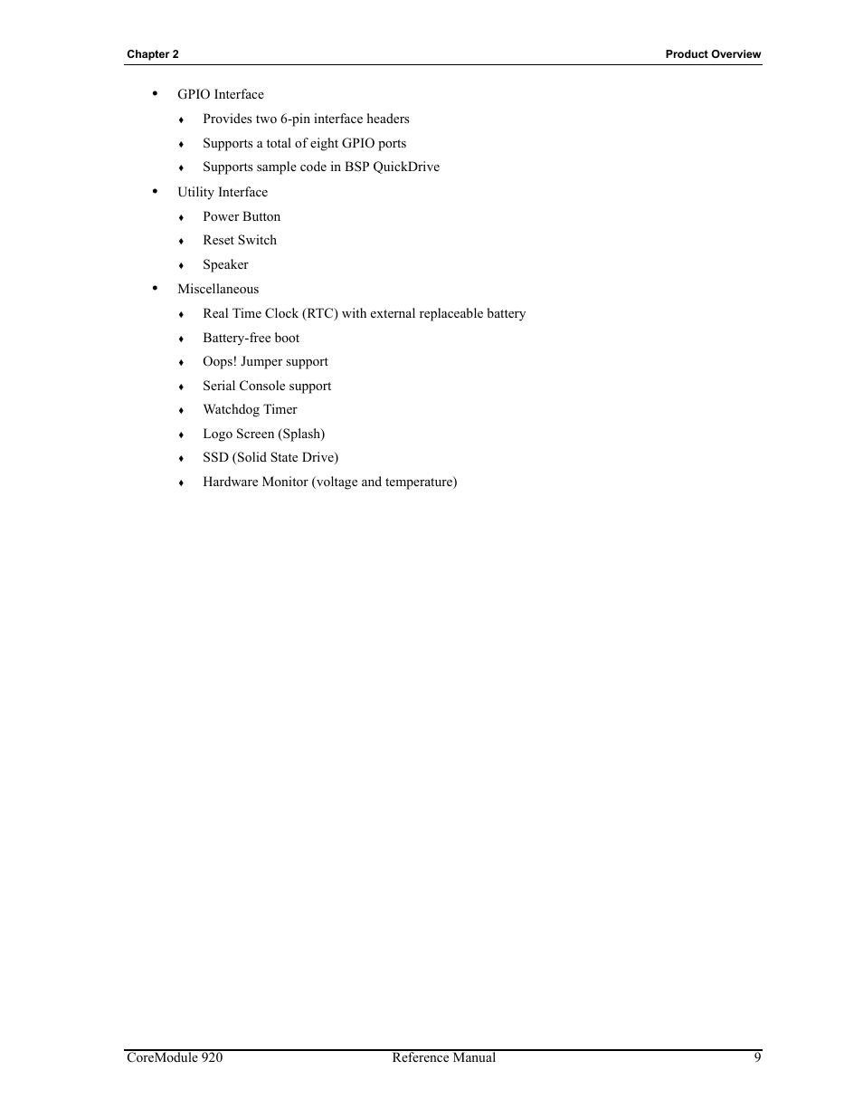 ADLINK CoreModule 920 User Manual | Page 15 / 64