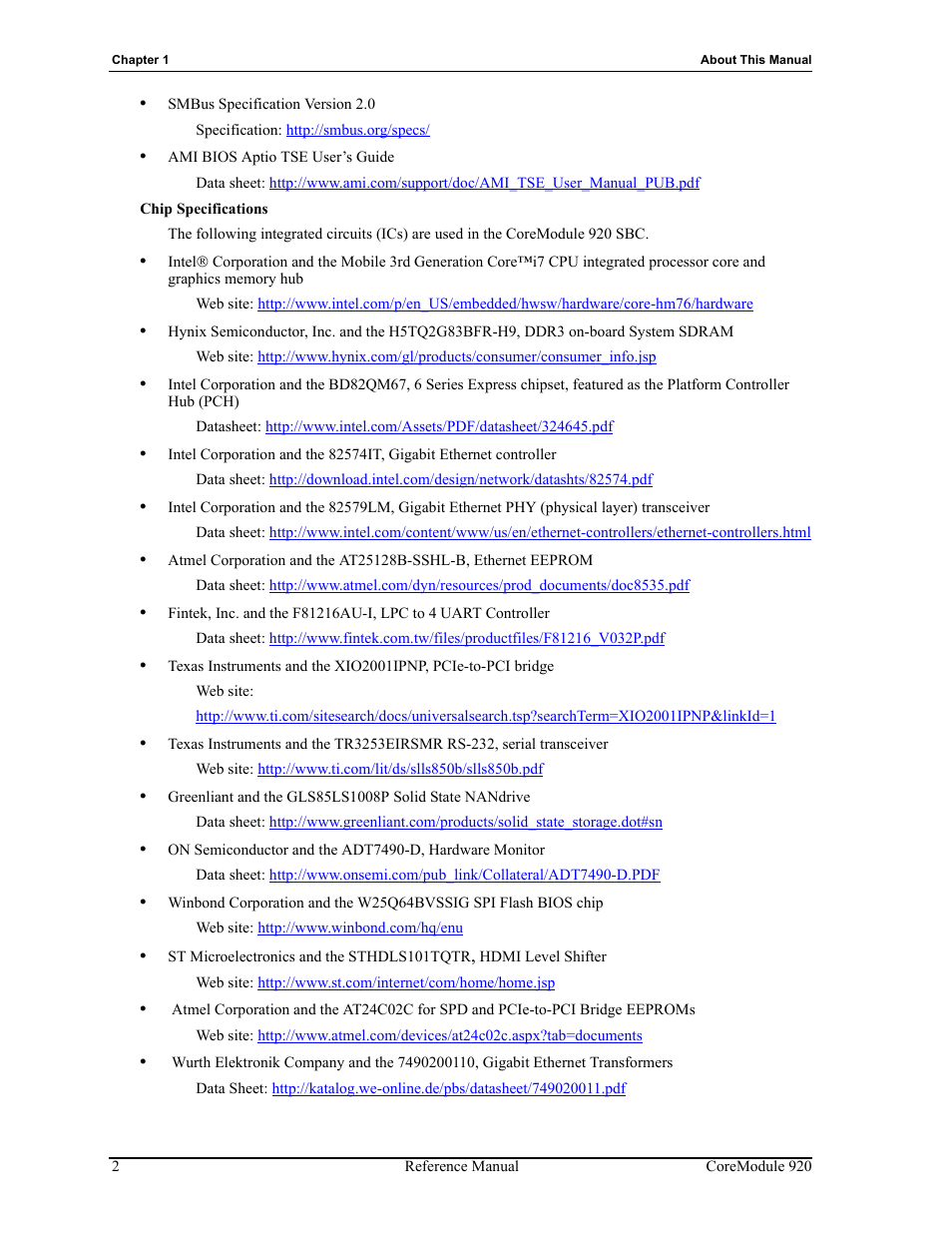 ADLINK CoreModule 920 User Manual | Page 8 / 64