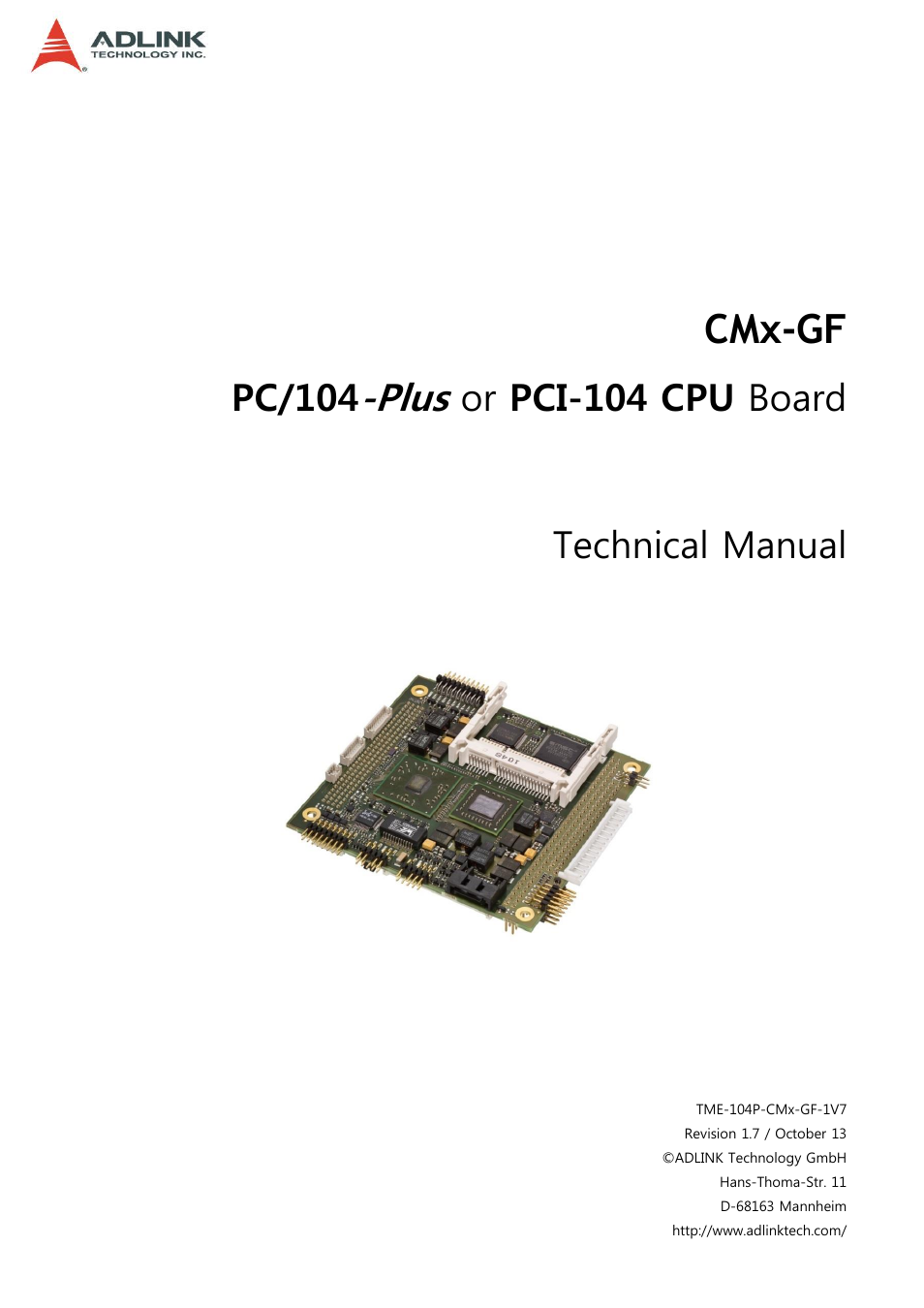 ADLINK CM3-GF User Manual | 93 pages