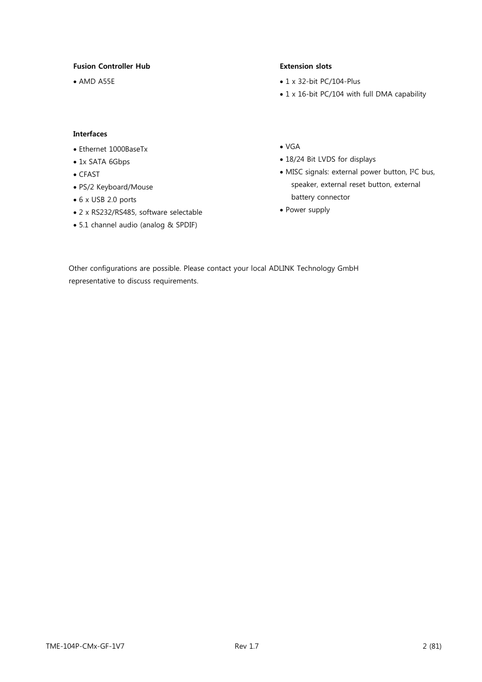 ADLINK CM3-GF User Manual | Page 10 / 93