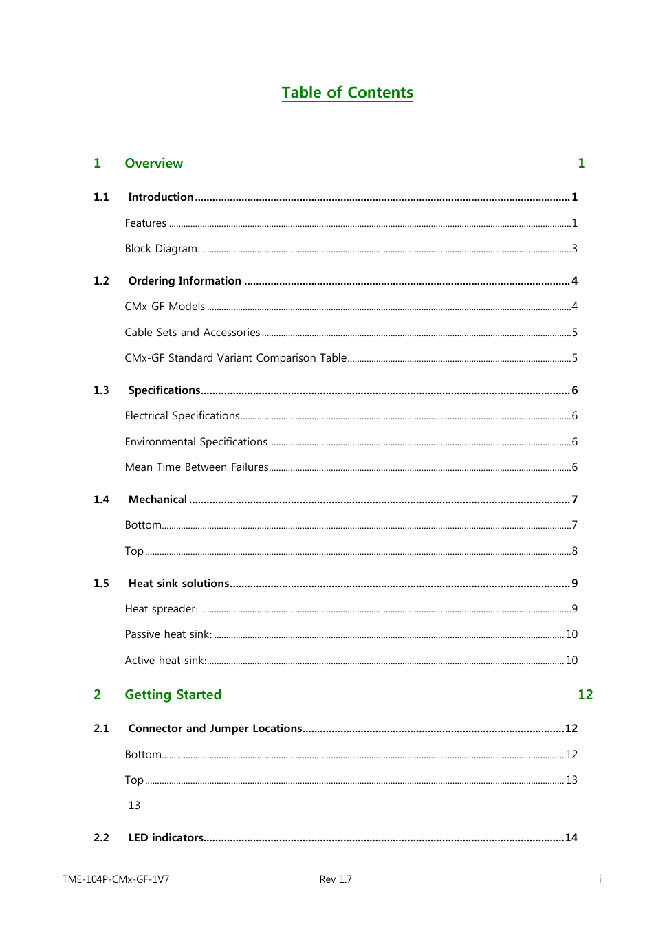 ADLINK CM3-GF User Manual | Page 3 / 93