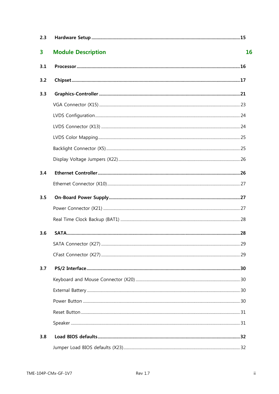 ADLINK CM3-GF User Manual | Page 4 / 93