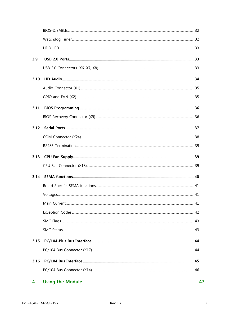 ADLINK CM3-GF User Manual | Page 5 / 93