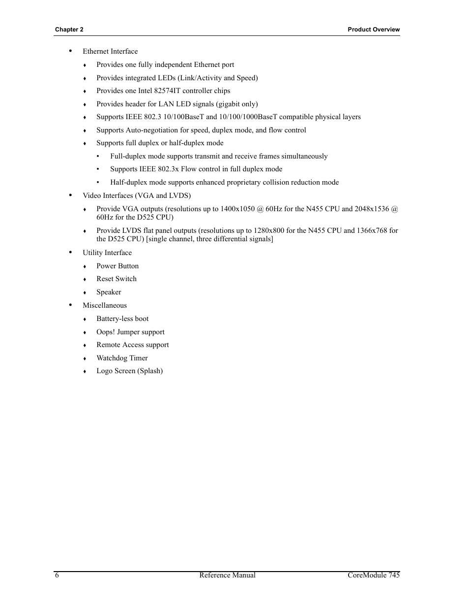 ADLINK CoreModule 745 User Manual | Page 12 / 56